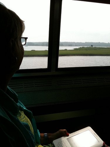 A Kindle makes a perfect companion on the train...